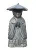 Product image 1 of the product “Standing monk with hat, 60cm high, cast stone, handcrafted & colored ”